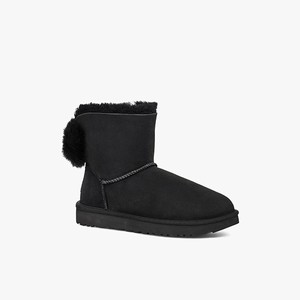 Ugg Mini Puff Crystal Bow Women Classic Boots Black (1230RKWED)